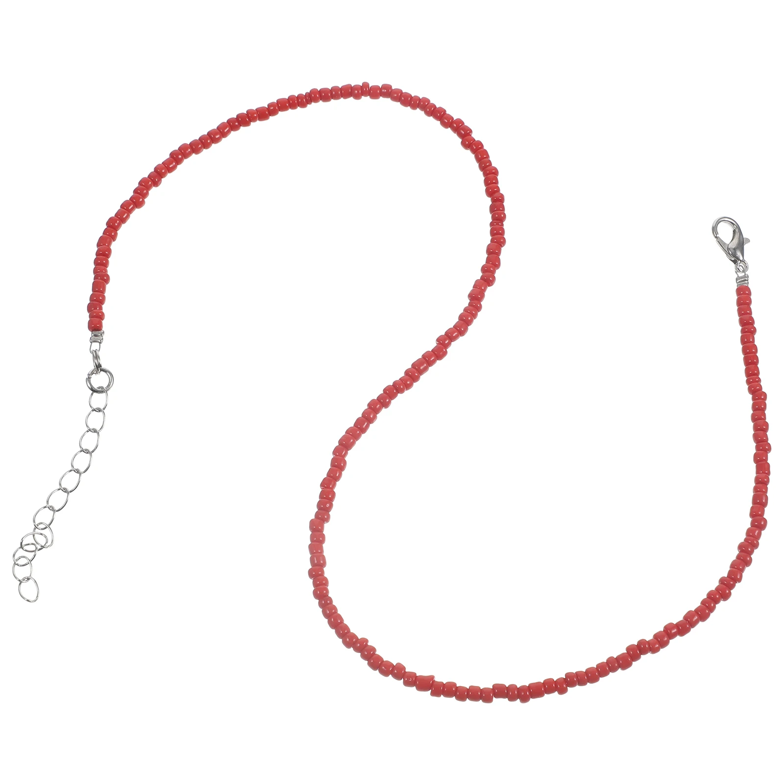 

1pc Colorful Beaded Choker Necklace For Women Boho Handmade Summer Jewelry Clavicle Chain Beach Party Accessory