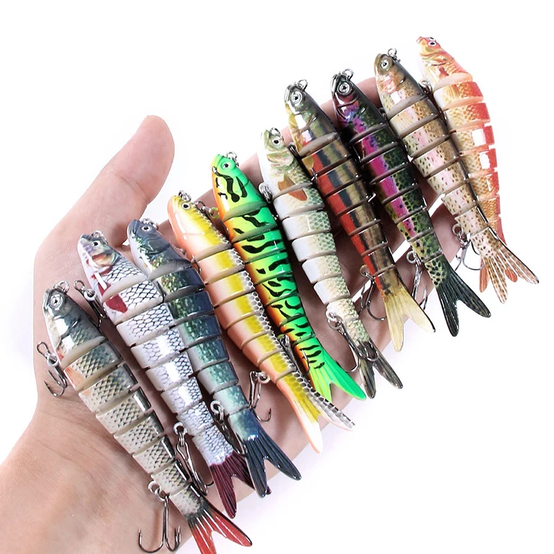 Fishing Lures for Bass Trout Multi Jointed Swimbaits Slow Sinking Bionic Swimming Lures Lifelike Bass Fishing Lures Kits