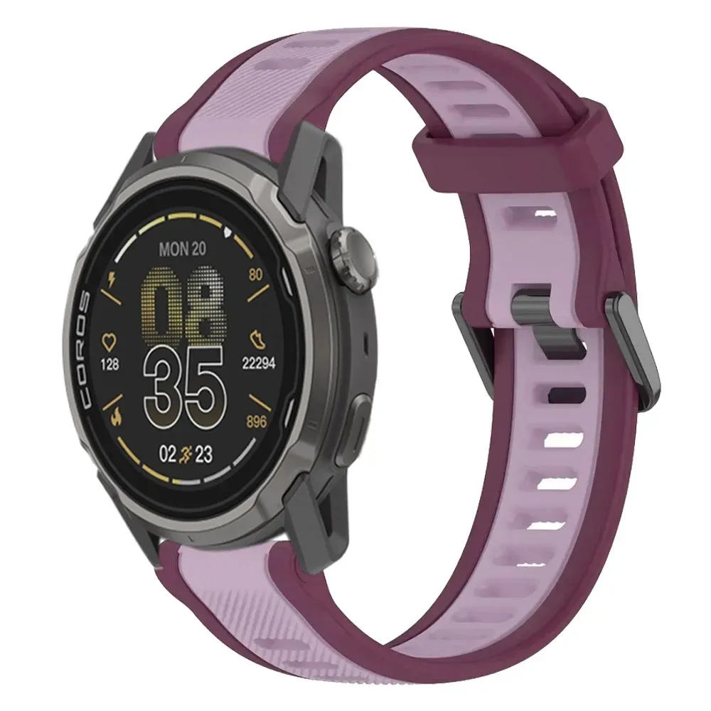 22/20/18 مللي متر حزام سيليكون ثنائي اللون لساعة Suunto Vertical 2/CMF 3 Pro سوار رياضي خفيف الوزن لـ COROS APEX 4 42 مللي متر PACE 3 2 #4