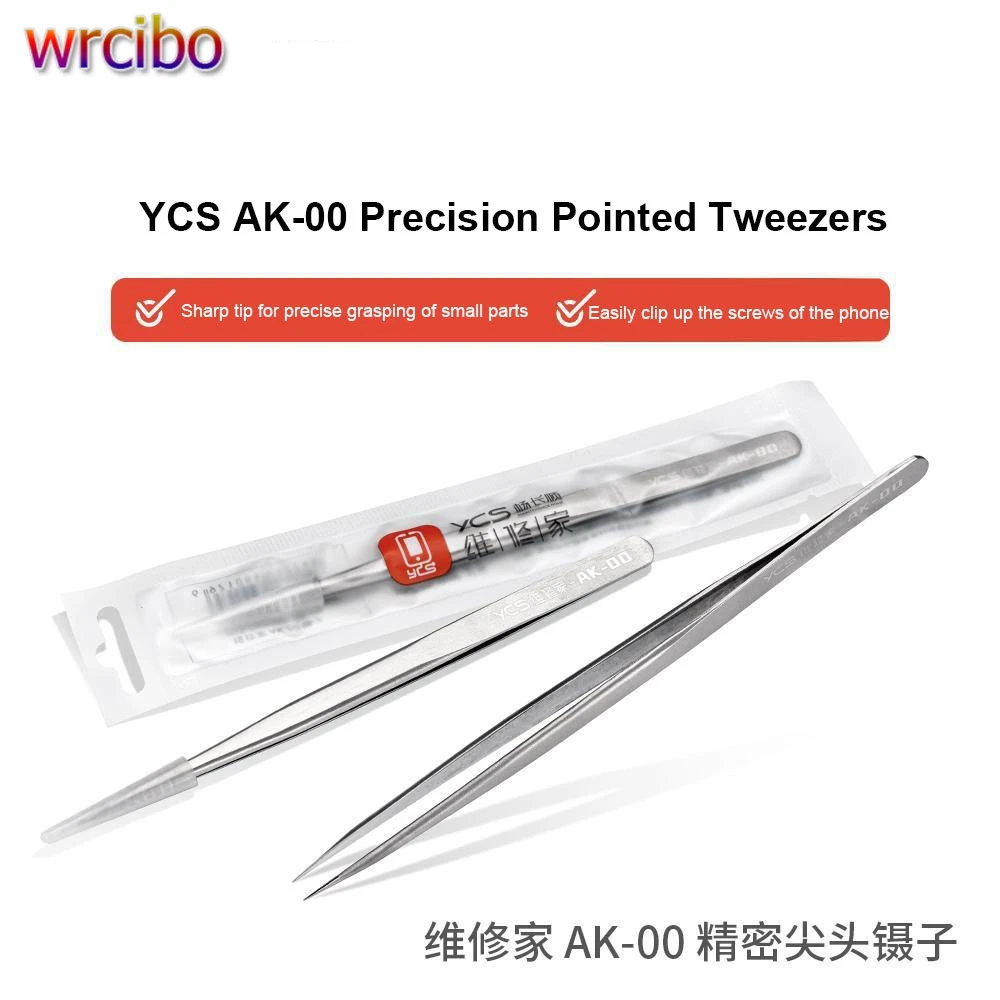 

YCS AK-00 Высокоточный ультраконечный пинцет с ручной полировкой, материнская плата мобильного телефона, микросхема, электронный ремонт, пинцет «сделай сам»