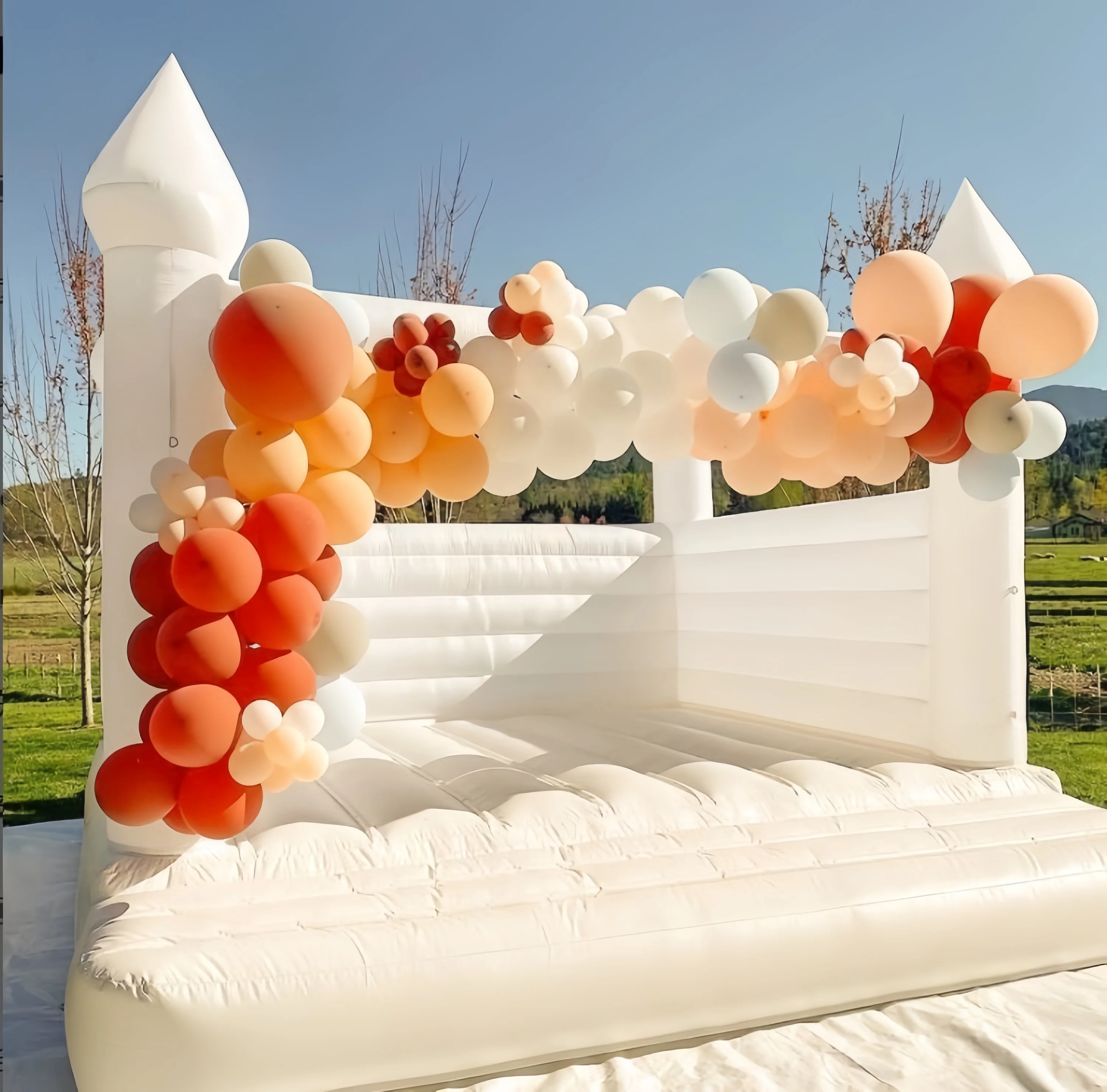 

High Quality Bouncy Castle White Inflatable Bouncy Castle Wholesale Party Rental Equipment