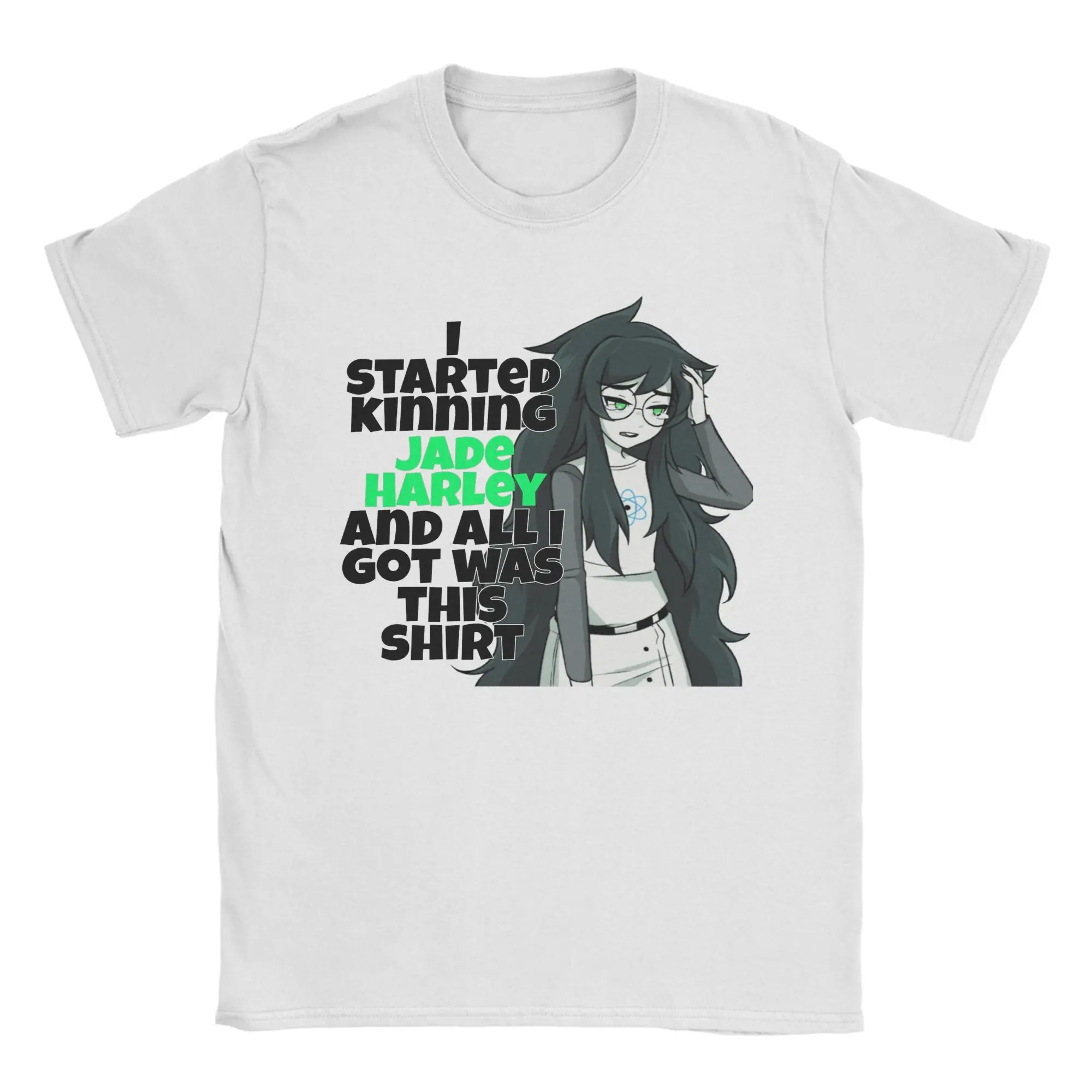 Camiseta H-Homestucks Jade Harley kin para hombre, Camiseta Vintage 100% de algodón, camisetas de manga corta con cuello redondo, ropa Idea de regalo