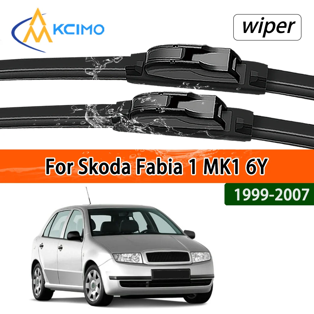 Für Skoda Fabia 1 MK1 6Y 1999-2007 2000, langlebig, geräuschlos, Frontwischerblätter, Auto-Windschutzscheibe, Fensterwischer-Zubehör