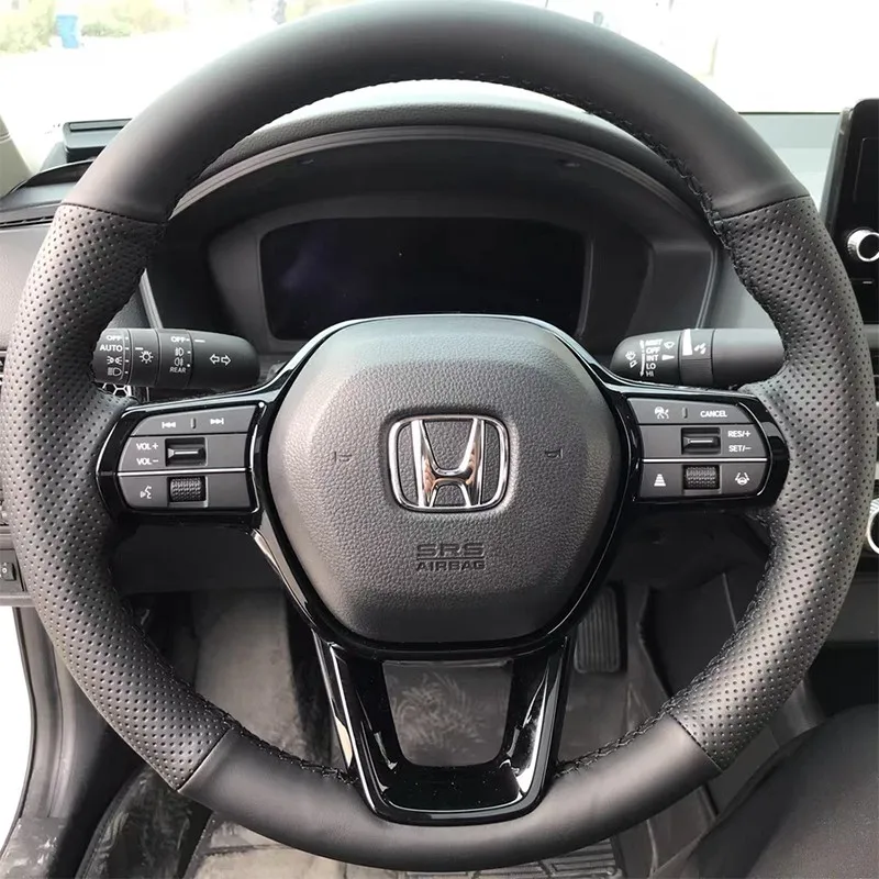 for Honda Accord Civic 11th Gen CRV 2023 2024 Hand-stitched non-slip carbon fibre Genuine Leather car Steering Wheel Cover
