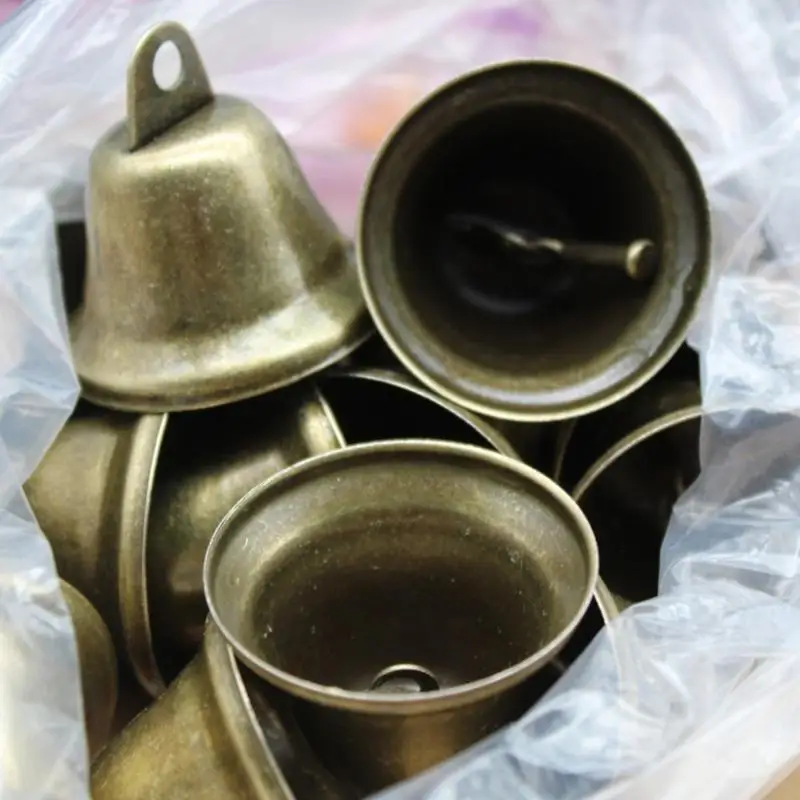 

652F 10 Pieces Vintage Hanging Bells Christmas Small-Jingle Bells for DIY Craft Elephant Dog Camel-Bell Decoration