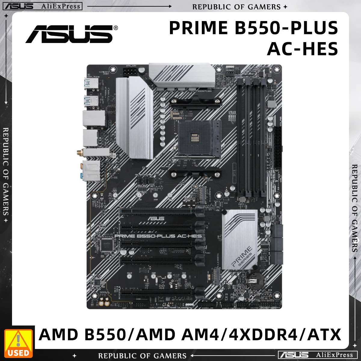 

ASUS PRIME B550-PLUS AC-HES carte mère aand en charge 5600G 5700X 5800X3D CPU 4xDDR4 4866MHz 128GB M.2 HDMI PCIe 4.0 ATX AM4