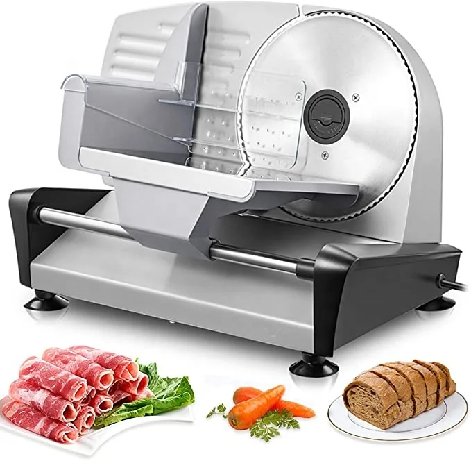 

Multifunction Food Slicer Bread Cheese Meat Cutter Machine 19 cm Removable Stainless Steel Blade Frozen Meat Slicer