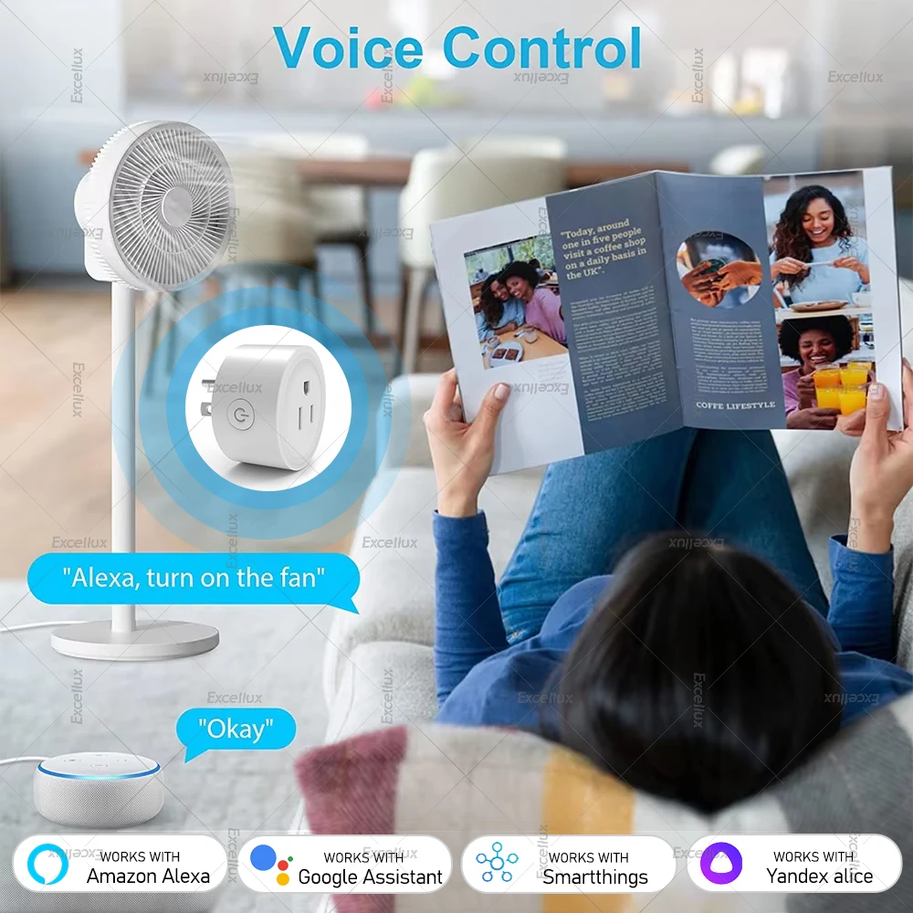 Smart Plug WiFi Socket US Standard Canada Mexico Peru Japan Wireless Outlet 10A App Remote Smart Home Appliances Work With Alexa