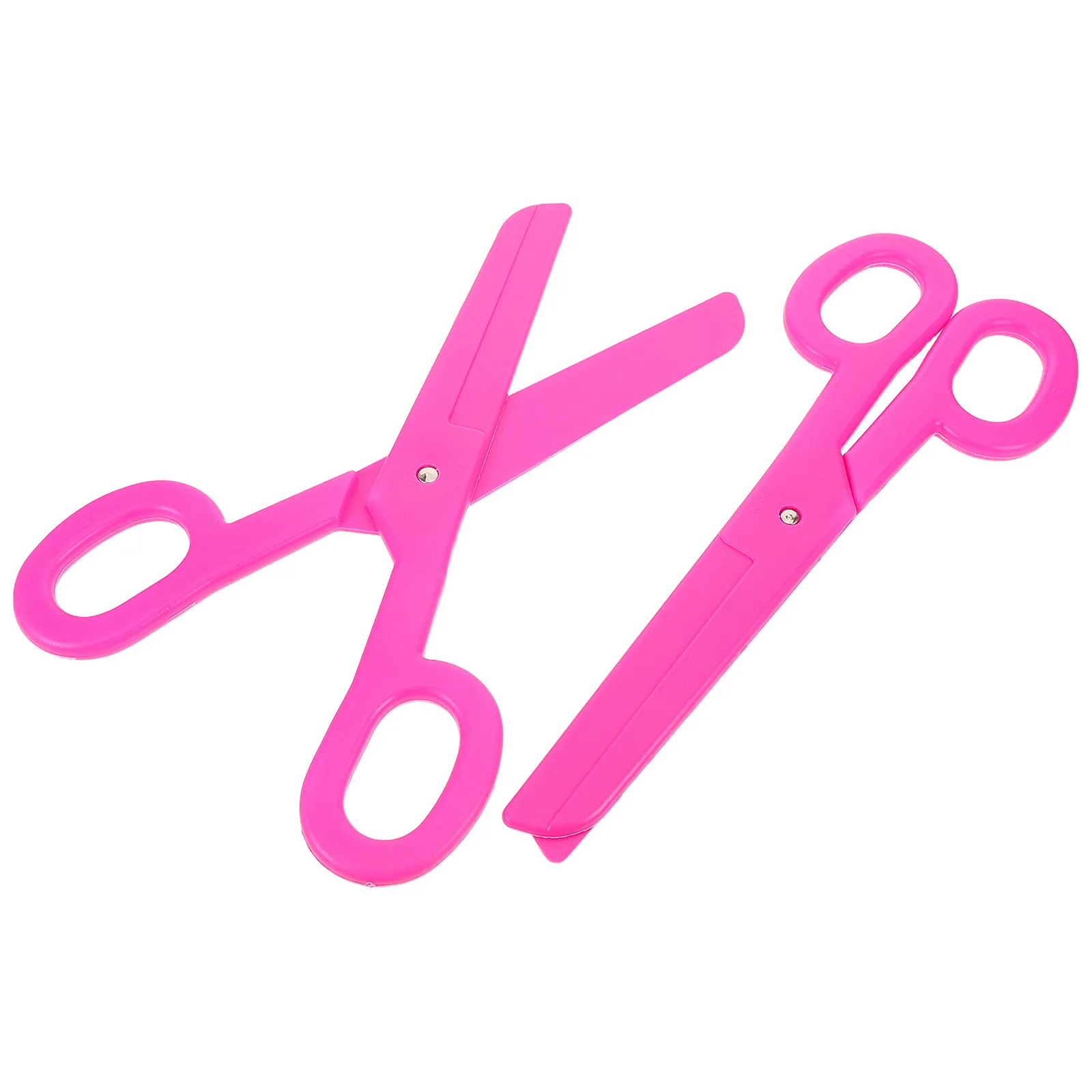 

2Pcs Giant Clown Scissor Props Oversized Plastic Fake Scissors for Stage Performances Circus Halloween Party Decor