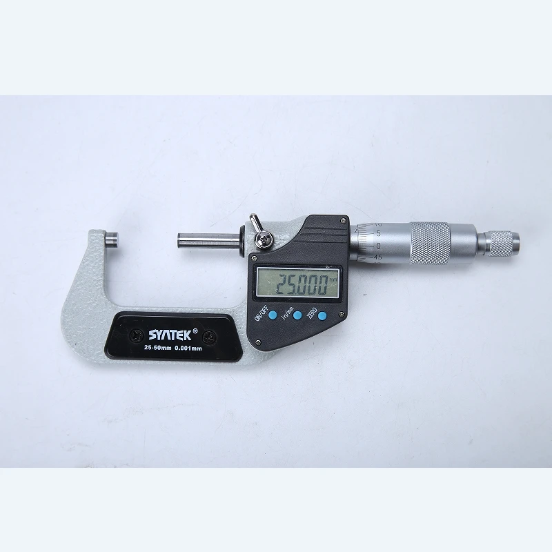 Syntek Micron Digital Outside Micrometers 0.001mm LCD Electronic Micrometer 0-100mm Thickness Micrometro Gauge Measuring Tools