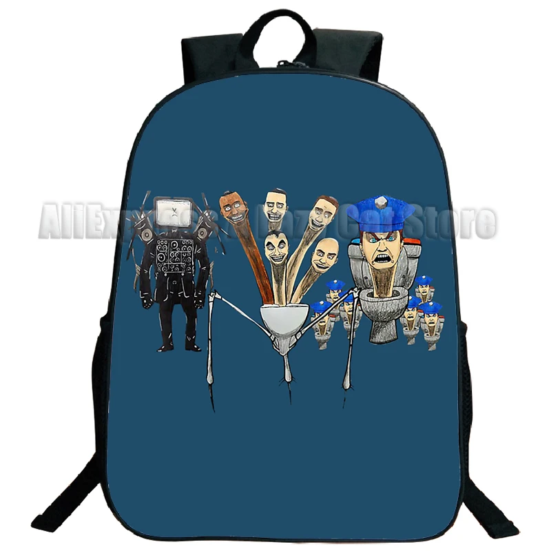 Mochila com design dos desenhos animados para homens e mulheres, saco de viagem com câmera anime, laptop, laptop, estudante universitário