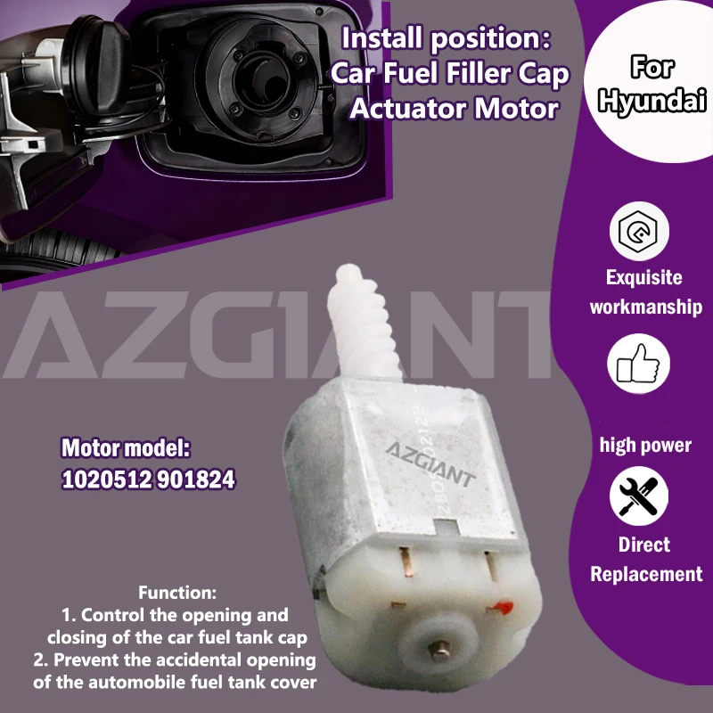 

AZGIANT For Hyundai Santa Fe XL 2013-2017/Santa Fe Sport 2013-2018 Car fuel tank lock cap assemblies inner motor 1020512 901824
