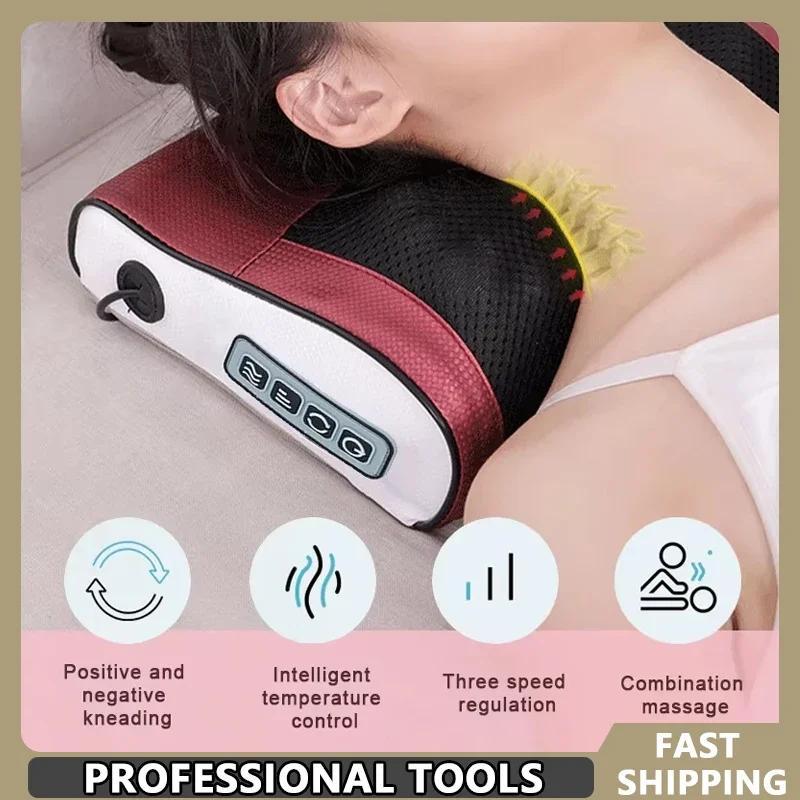 

Многофункциональный массажер для шеи и плеч, бытовой инструмент для разминания шеи и спины с 6-регулируемым функцией массажа горячего компресса