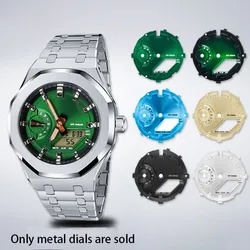 For Casio GA2100 GA2110 New Metal Surface Dial Modified GA-2100 GA-2110 Sun Pattern Brushed Matte Lacquer Inner Bezel Watch Face