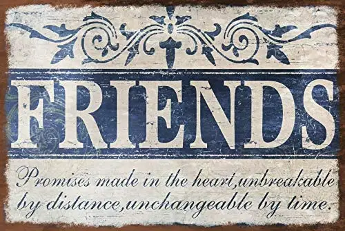 Retro Vintage Metal Sign Tin Sign Friendship Words Home Bar Kitchen Club Wall Decor Signs