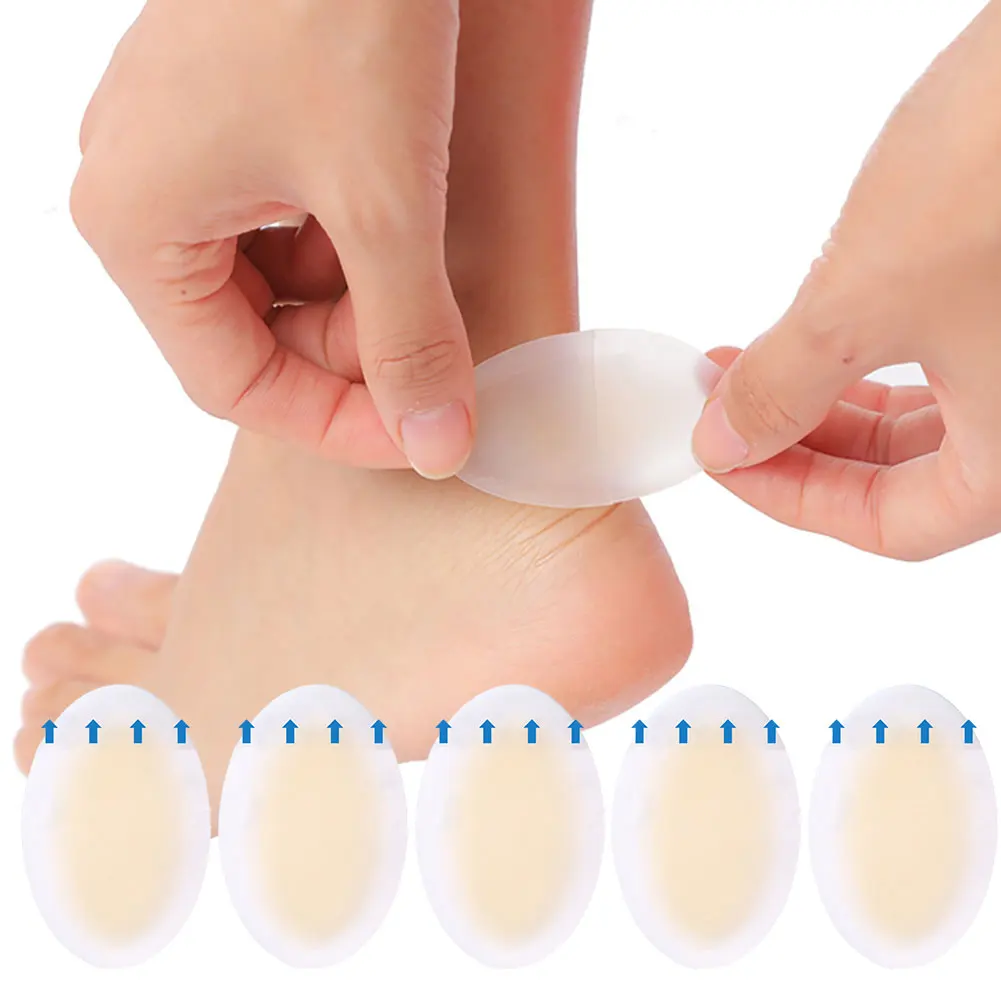 20 Stück Gel-Fersenschutz Fußpflaster Selbstklebende Blasenpflaster Hydrokolloid-Fersenpolster Schuh-Aufkleber Schmerzlinderungspflaster Fußpflege – Detail 1