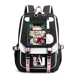 Anime My Hero Academia zainetto Todoroki Bakugou Deku Cartoon zaino scuola ragazzi ragazze Usb Bagpack adolescente zaino da viaggio