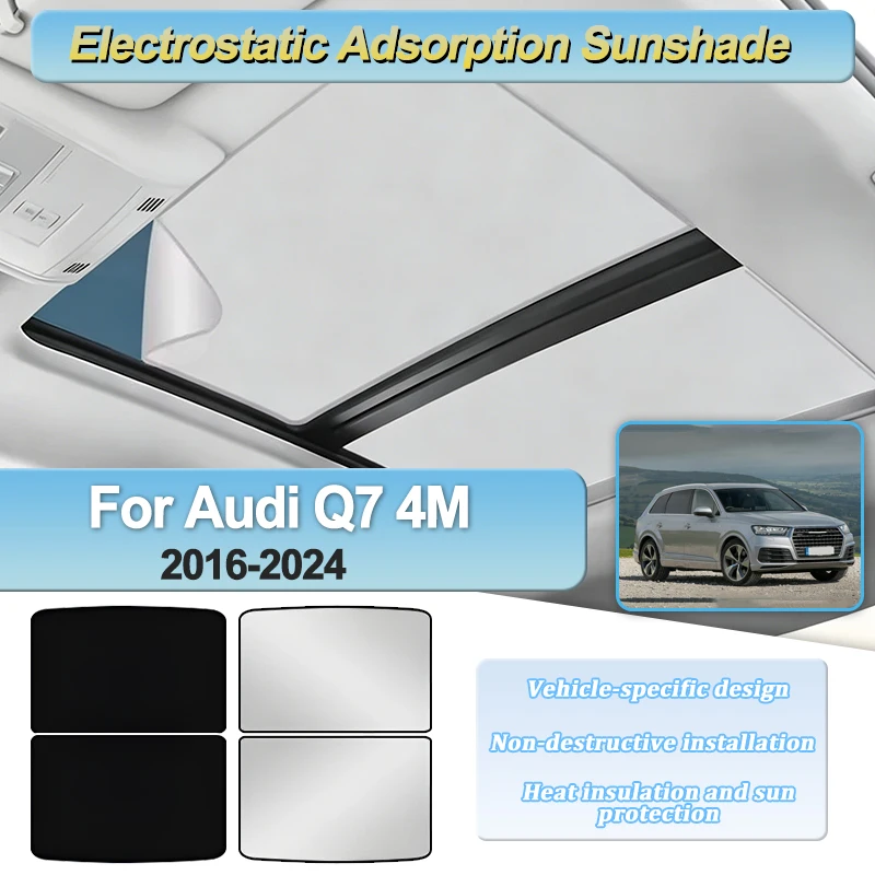 

Sun Roof For Audi Q7 4M 2016-2024 2019 Window Shades Electrostatic Adsorption Skylight Camping Protector Cover Car Accessories