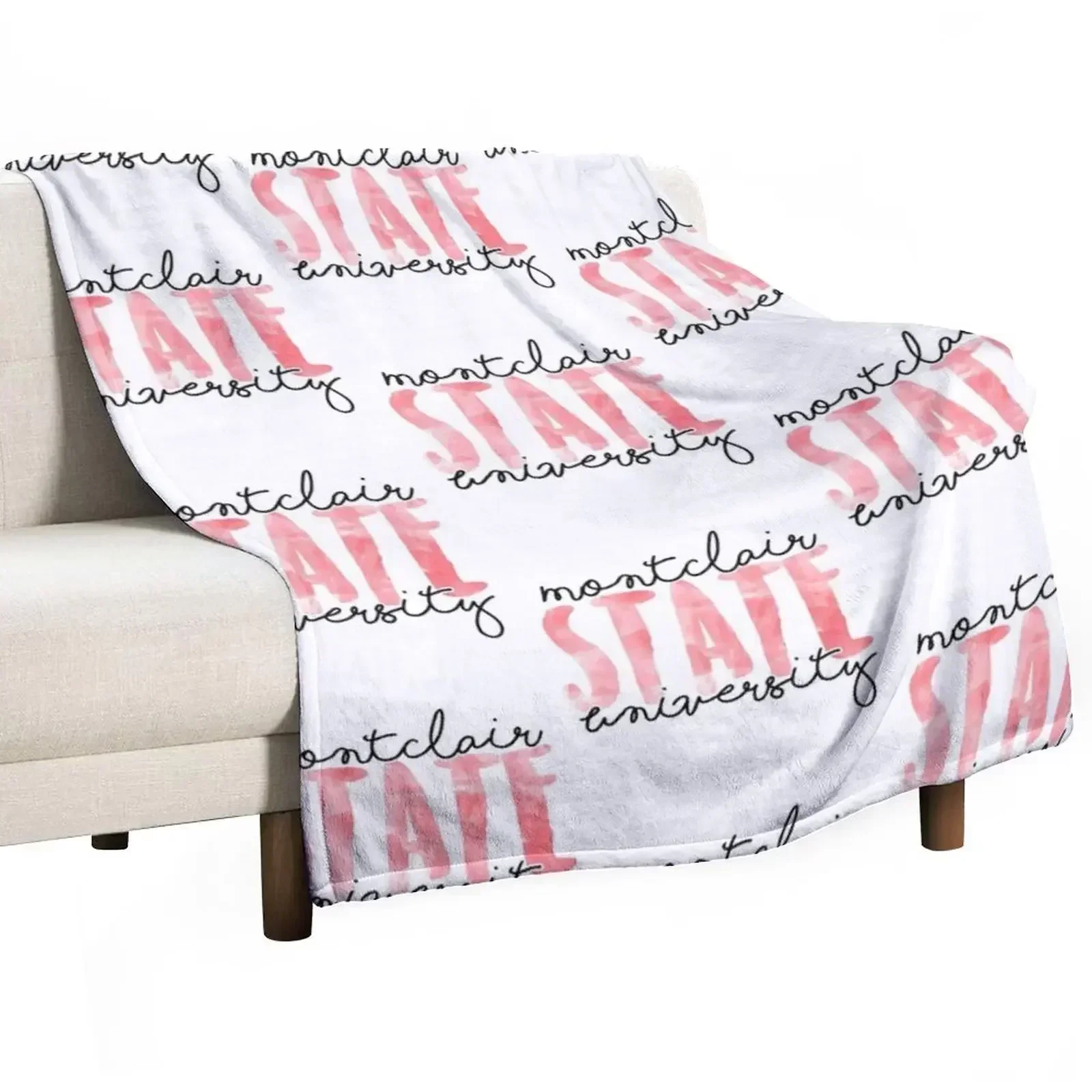 Montclair State University Throw Blanket Cute Plaid christmas decoration Luxury Designer Designers Blankets