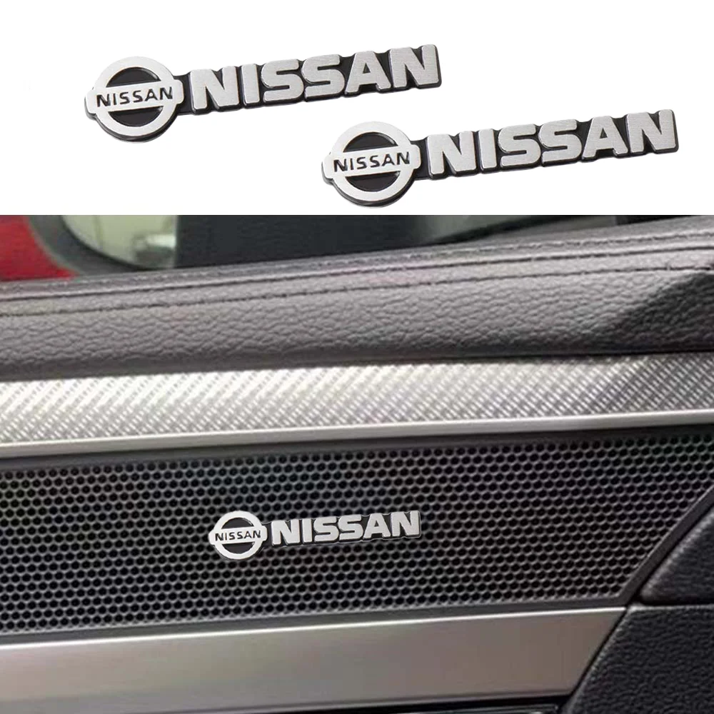 2/4/8PCS Metal Car Audio Sticker Interior Decoration For Nissan Nismo Tiida Teana GTR Versa Almera Pulsar Altima Sentra Patrol