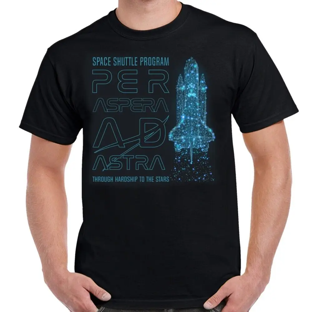 Space Shuttle Program Per Aspera T-Shirt High Quality 100%Cotton Short Sleeve