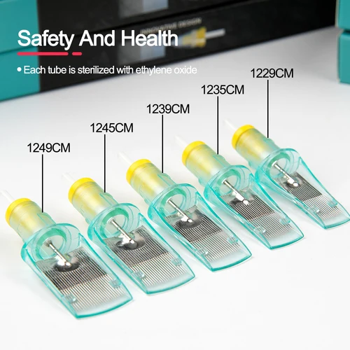 Imagen 2 del producto Cartucho de agujas de tatuaje esterilizadas de acero inoxidable, agujas de fila grande de alta calidad para colorear de patrones grandes y sombras, 5/10 Uds.