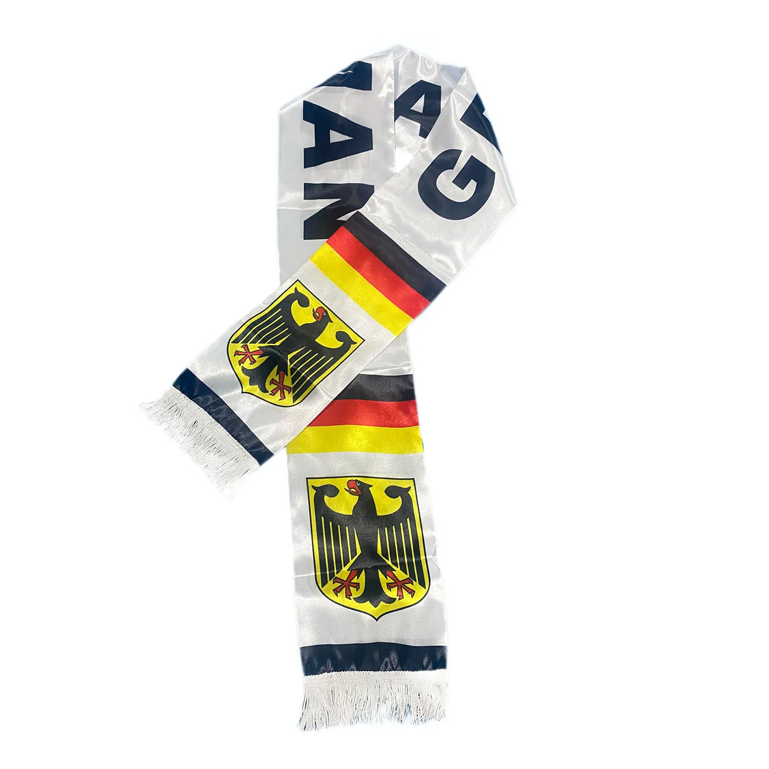 15x150cm Double Side Printing Satin Football Soccer Fans Germany Scarf flags banner