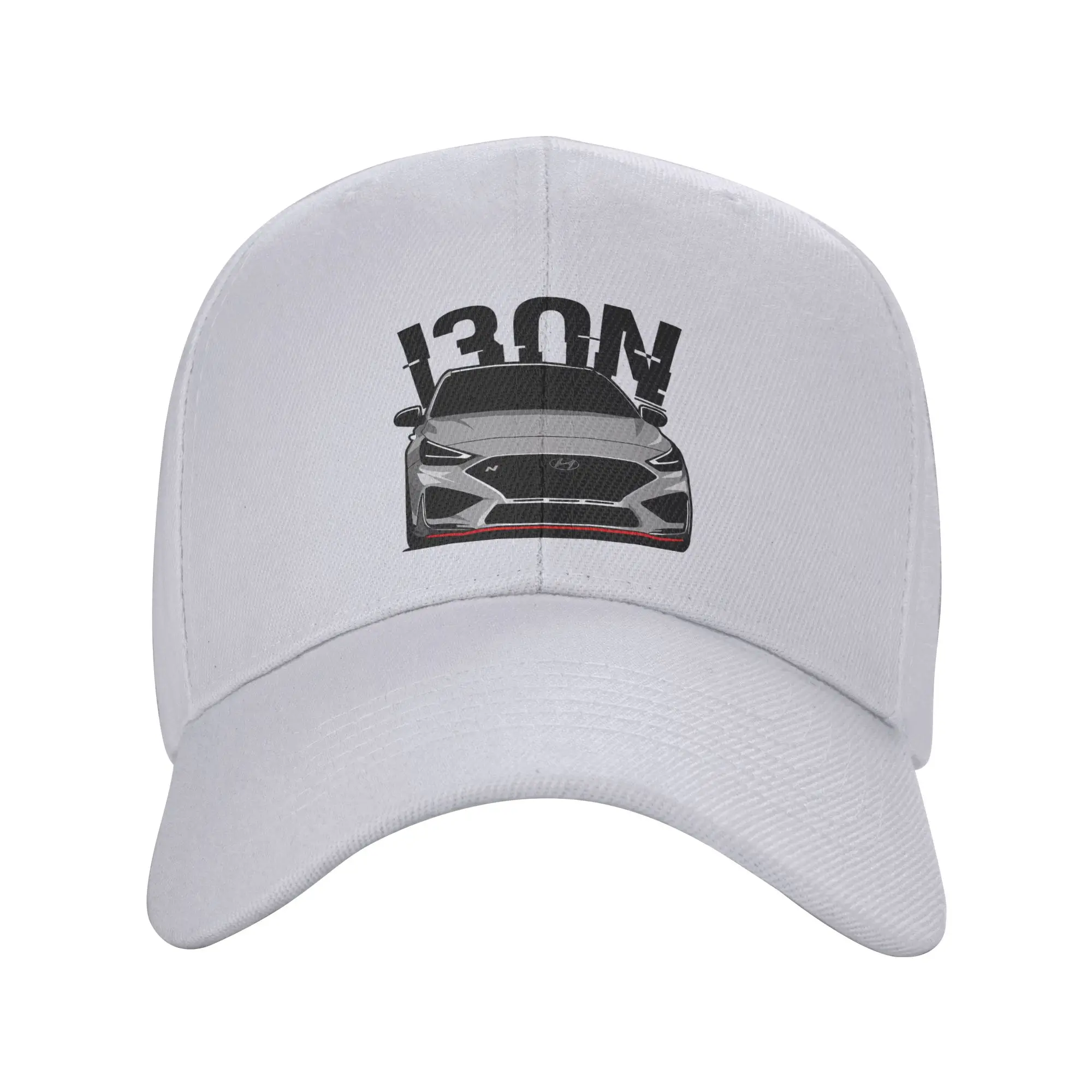 Fashion i30N Shadow Grey Curved Brim Baseball Cap Unisex Denim Hat Caps For Men