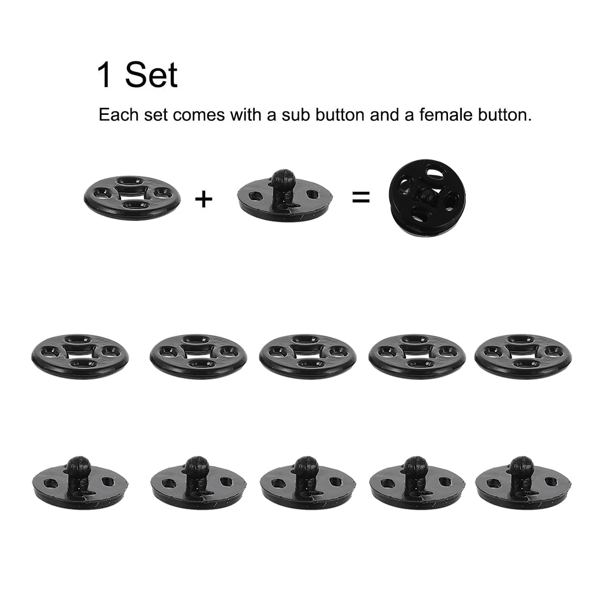 

Craft Plastic Shirt Buttons Invisible Fasteners for Clothes Instant Shirts Sewing