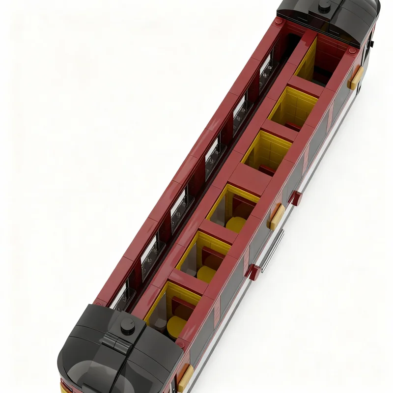 892pcs MOC Train Supplemental Class Passenger Car Compartments Model Building Blocks Construction Toy Christmas Gift Kids DIY