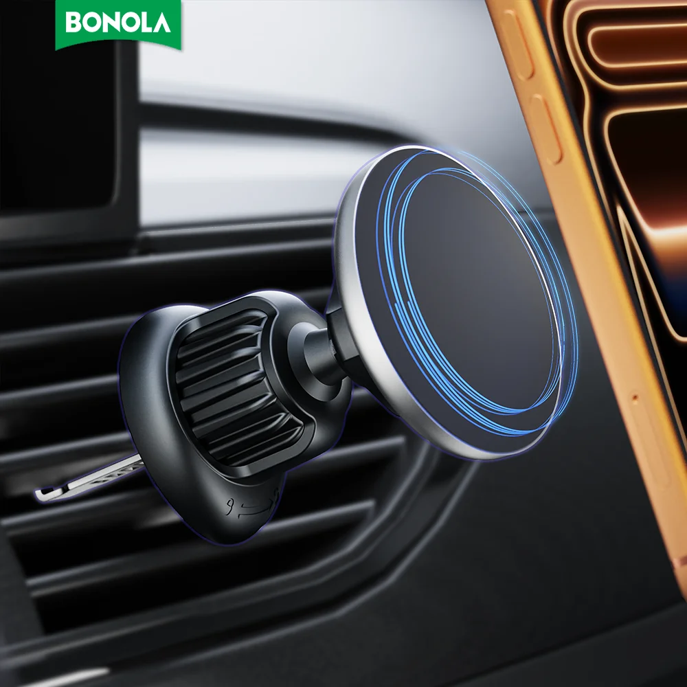 

Магнитный автомобильный держатель для телефона Bonola, автомобильная подставка для телефона с вентиляционным отверстием для iPhone 17, 16, 15, 14, 13, 12 Pro Max/Android, сильный магнит, металлическое крепление