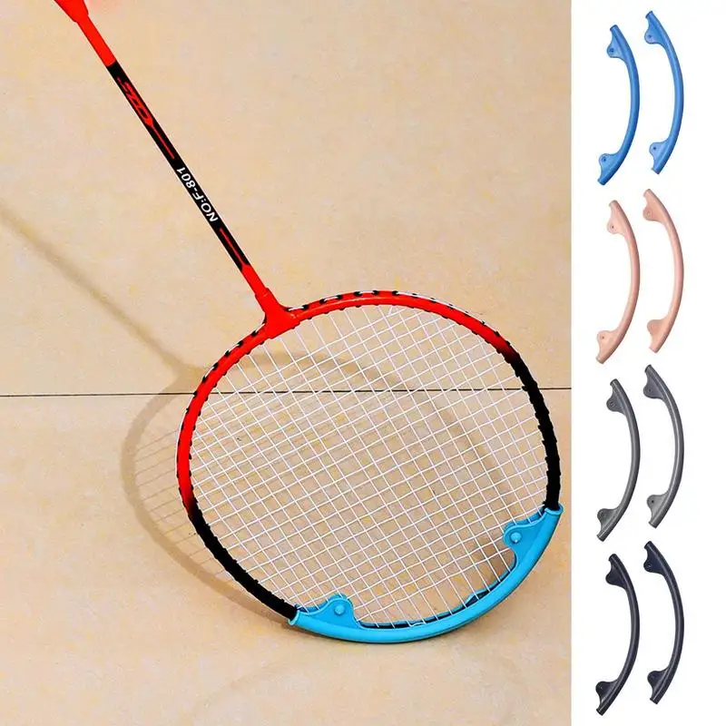 Soft Silicone Frame Anti-Scratch Cover Sleeves, Shock Damper, Anti-Wire Breaker For Badminton Racket, Paddle Head Protector