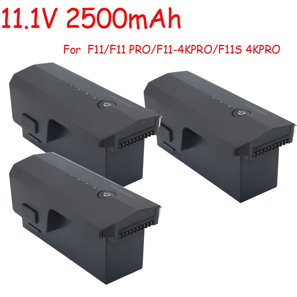 

11.1V 2500mAh LiPo Battery Drones Battery F11 / F11 PRO / F11-4K 5G Wifi FPV GPS 11.1V 2500mAh RC Quadcopter Spare Parts 1-3pcs