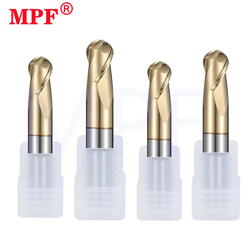 HRC68 Titanium Alloy Special BallEnd Cutter Series Tungsten Steel Milling Cutter 2-Flute Spherical Carbide Milling Cutter Tools