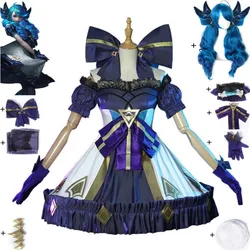Gwen Cosplay Costume Anime Game LoL The Hallowed Seamstress Wig Sexy Woman Battle Lolita Uniform Halloween Loli Daily Dress Suit