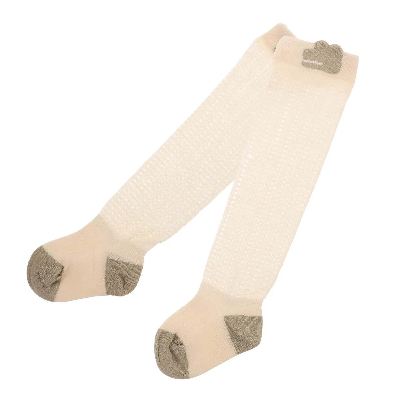 1Pair Anti-Mosquito High-Cut Cotton Toddler Socks Soft Breathable Seamless Elastic Long Socks for Babies Kids Cute Stylish Daily