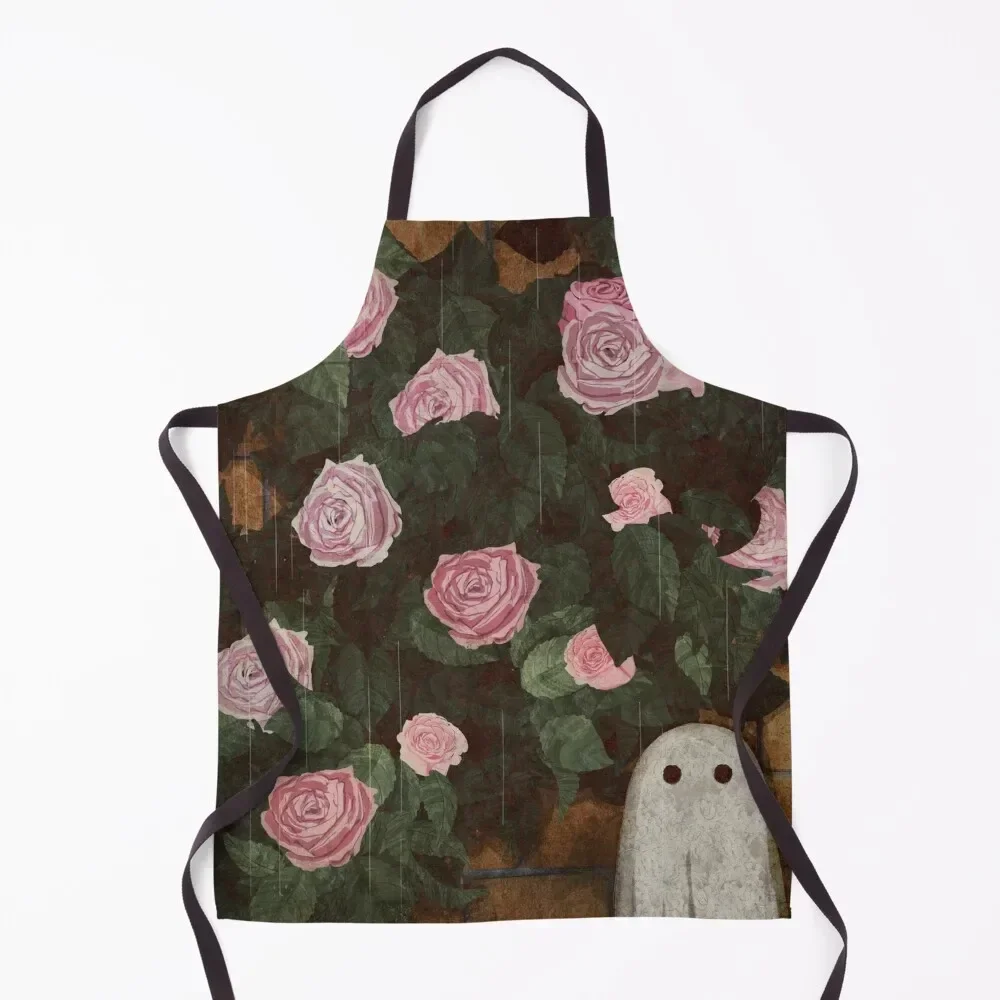 

Rose Ghost Apron Woman Kitchen Kitchens For Men Women's Kitchen Trim Cloth Apron