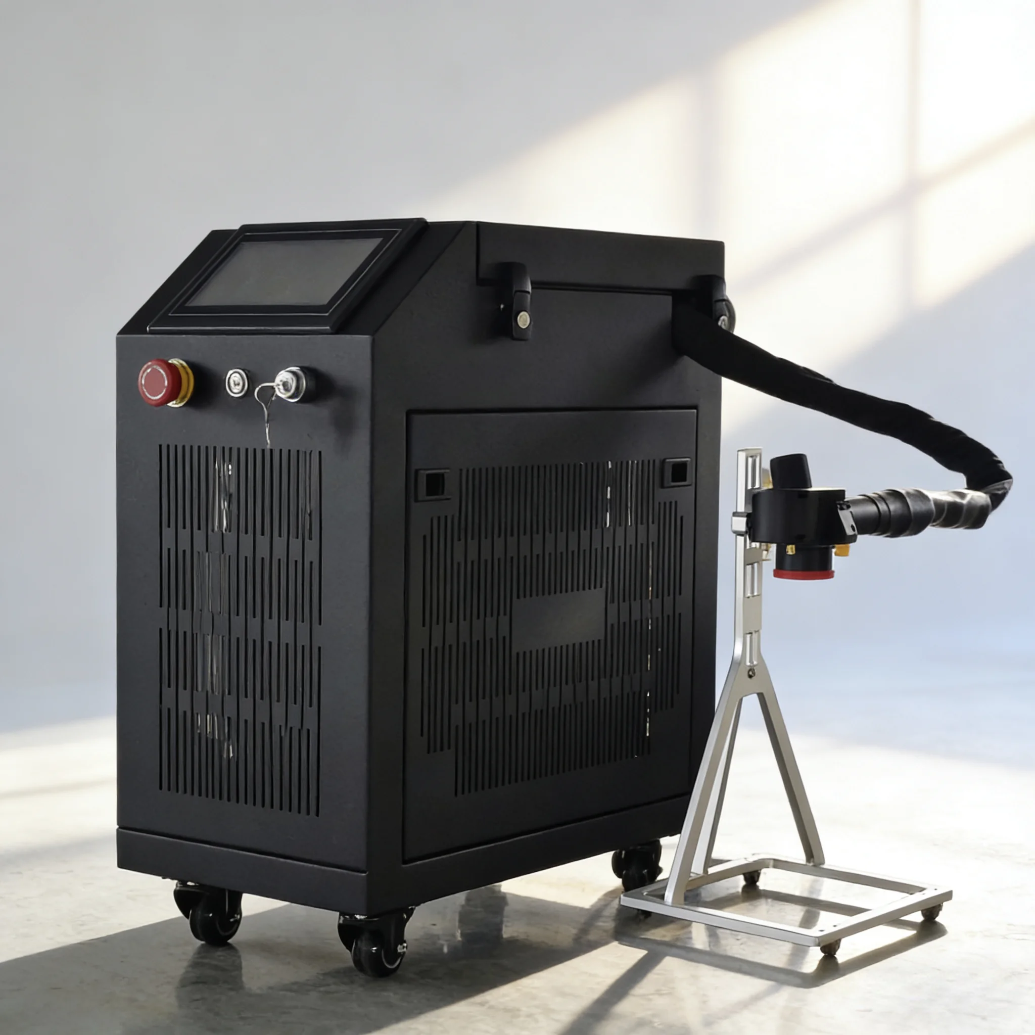 

Portable 300W 500W Pulse Laser Cleaning Machine Small Enclosure Industrial Rust Paint Graffiti Cleaning Machine