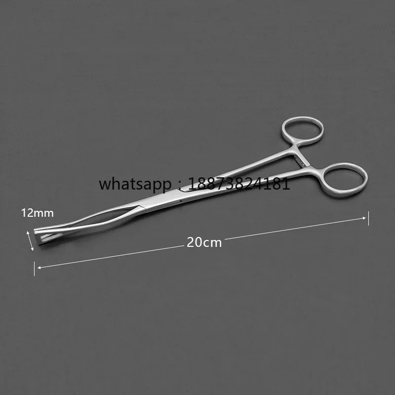 Stainless Steel Triangular Pulmonary Leaf Forceps Thoracoscopic Lung Tissue Clamps Toothed Abdominal Surgical  fast shipping