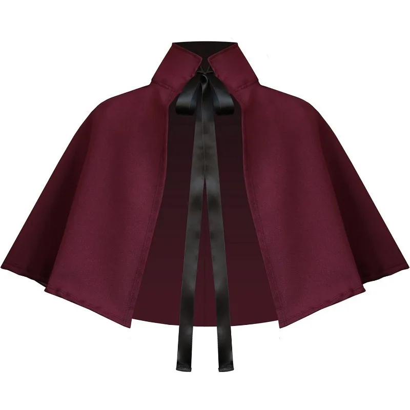 Unisex Short Thin Hooded Cape Cosplay Stage Costume Cloak for Men Women Kids Party Daily Wear