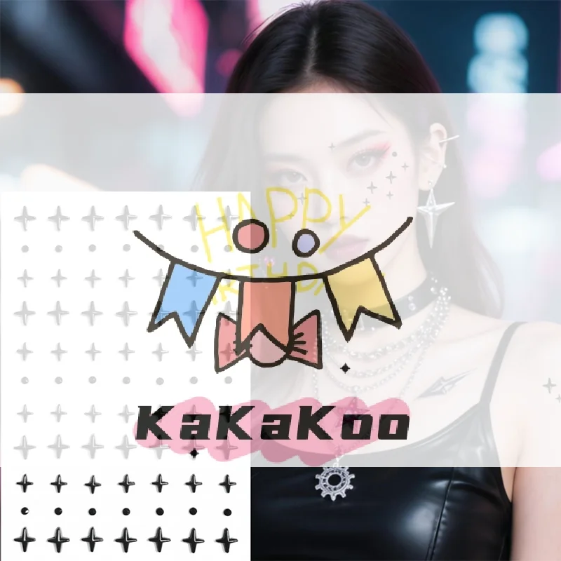 

1 Sheet Non Piercing Lip Nails Sticker Self Adhesive Waterproof Reusable Fake Lip Nail Eyebrow Ring Body Belly Button Jewelry