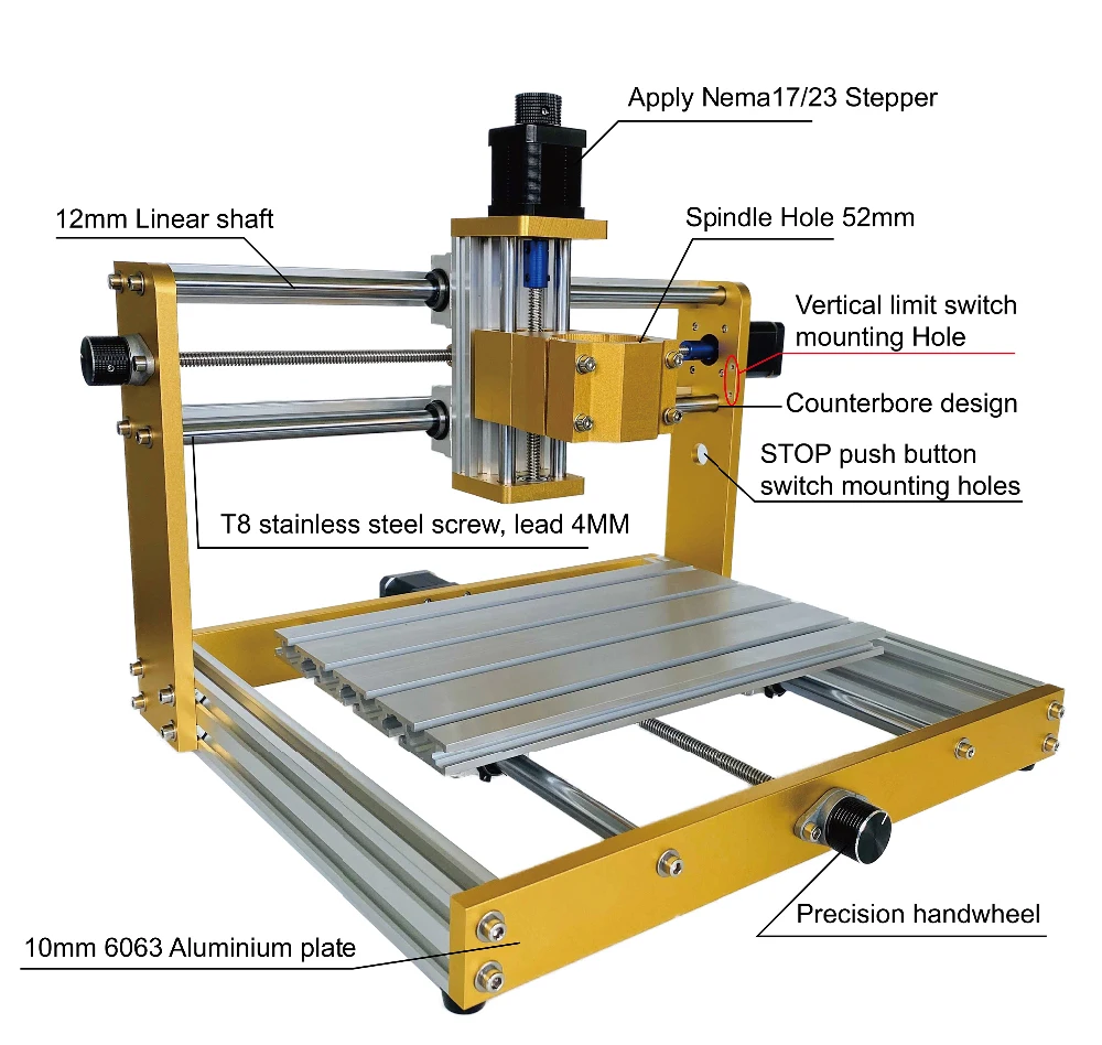 CNC Metal Laser Engraving Machine 40W/80W 3-axis CNC Laser Engraver Wood Craving Machine 500W Spindle Full Metal Frame