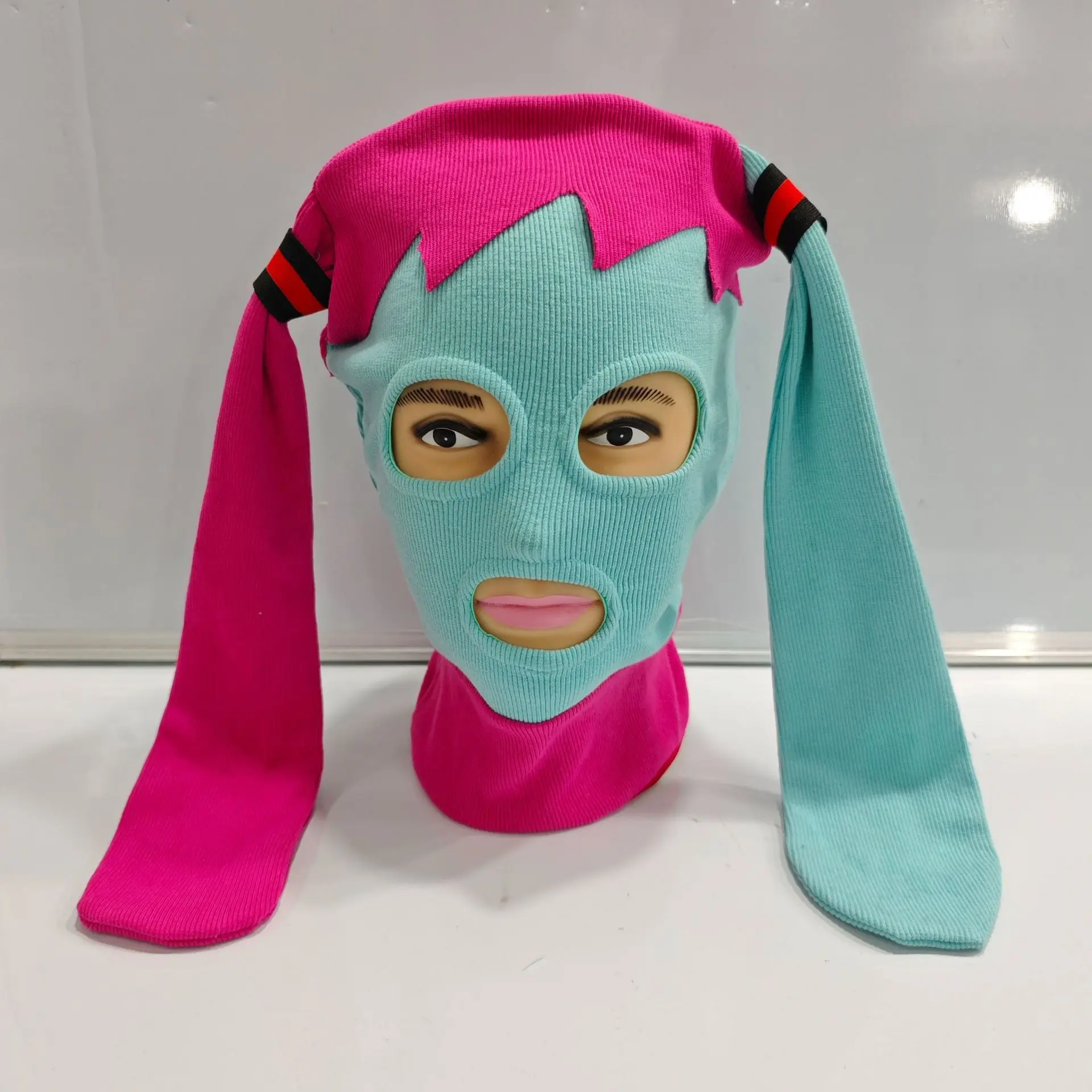 2024 New Anime Hatsune Miku Figure Kawaii Woolen yarn Kidnapper Headgear Game Anime hat Cosplay mask Funny Cosplay props Gifts