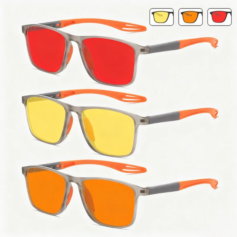 

Fashion Square Frame Night Vision Anti-Blue Light Glasses Gaming Eye Protection Glasses Unisex Sports UV Protection Glasses