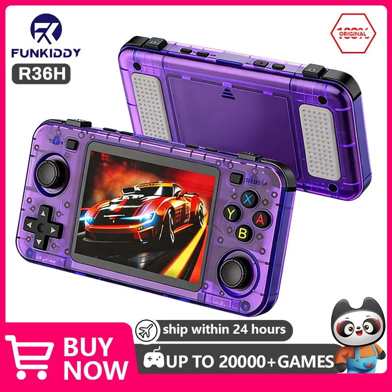 

FUNKIDDY Retro Game Console R36H Game Playmate Portable Video Player 15000+ Games Arkos System
