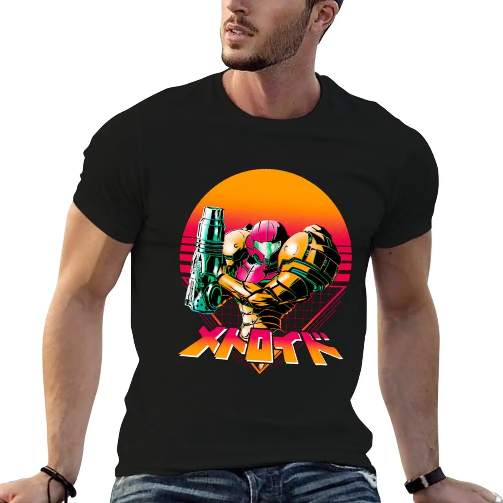 Metroid Dread Samus artwork Vintage T-Shirt t shirt man casual man t shirts for men casual T-Shirt