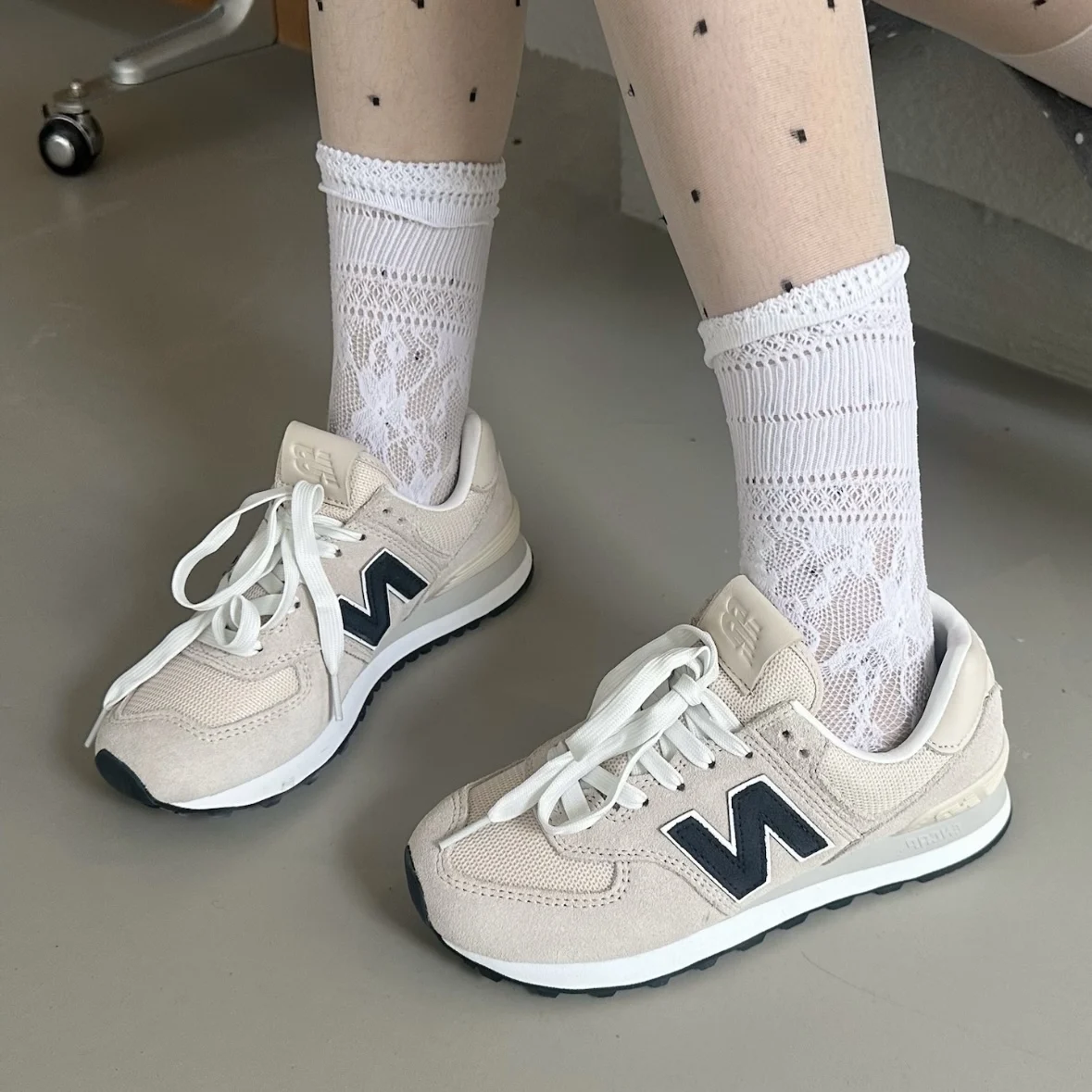 

Кроссовки New Balance NB 574 Classic Support с низким вырезом для мужчин и женщин, светло-бежевый цвет