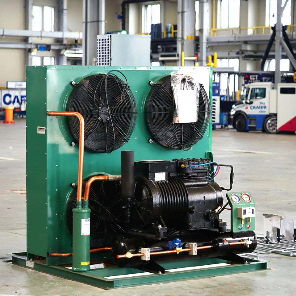 Lucky Star 15HP Refrigerator Heat Exchange Equipment Air Condensers Cooler Industrial Cold Storage Condensing Unit Chiller