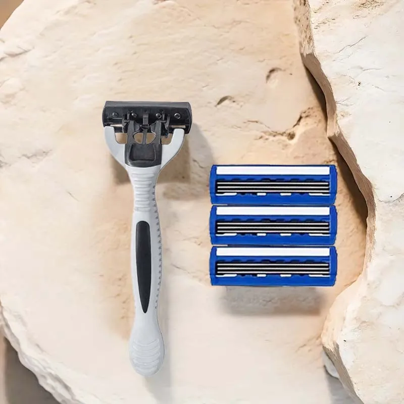 Classic and trendy men's razor, anti-slip handle, sharp and durable blades, safe and painless. A must-have razor for men