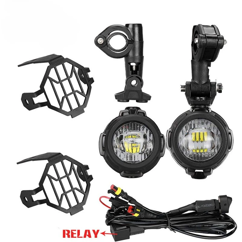 A Pair of Fog Lights for BMW Motorcycle General Purpose Waterfowl Motorcycle LED Fog Light Shop Spotlights BMW R1200GS F800GS